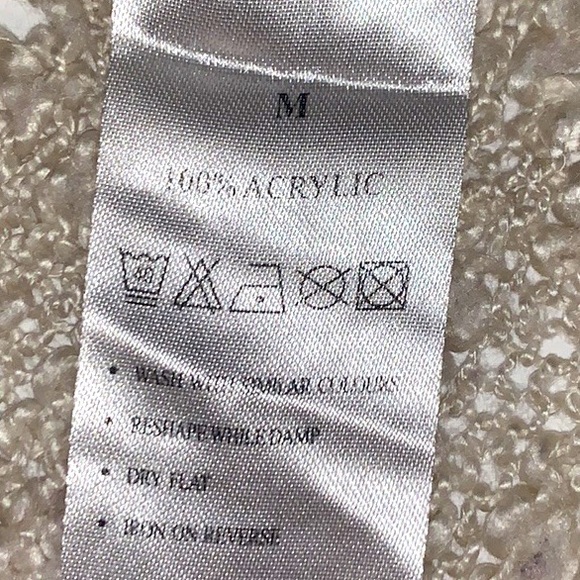 Maxumi size M ivory tan BOHO slubbed knit A-line lace bottom pullover sweater - Picture 12 of 13